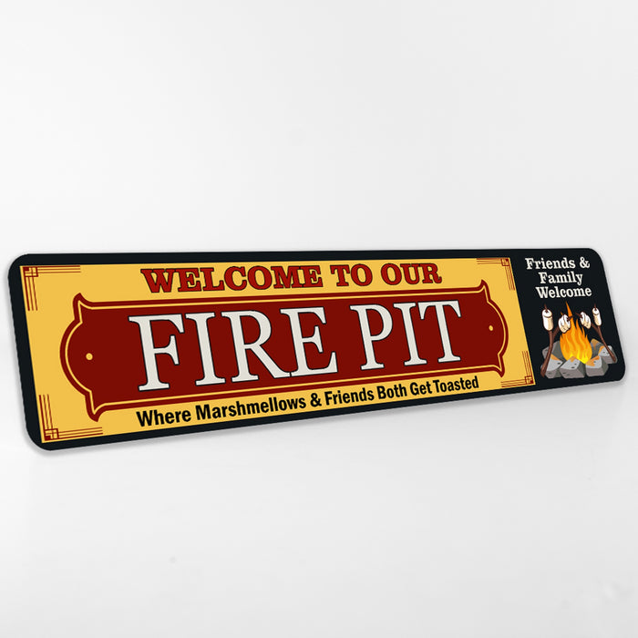 Welcome to Our Fire Pit Metal Sign 104182001014