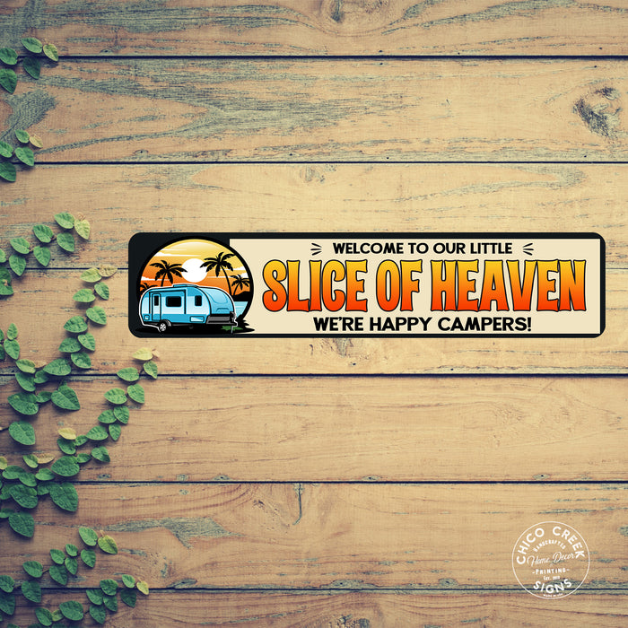 Slice of Heaven Happy Camper Metal Sign 104182001015