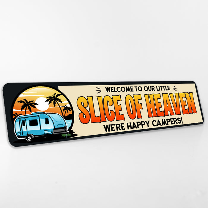Slice of Heaven Happy Camper Metal Sign 104182001015