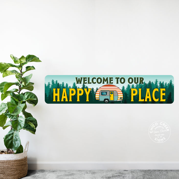 Welcome to Our Happy Place Metal Sign 104182001016