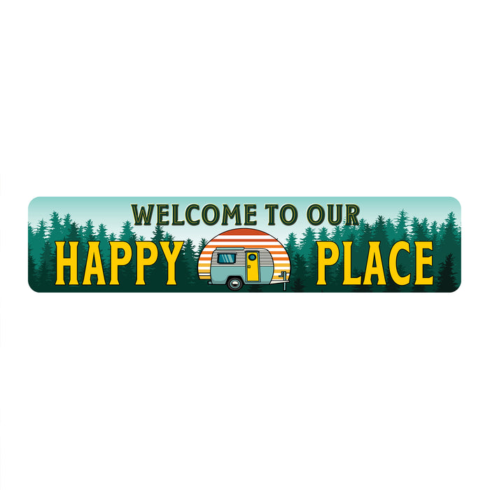 Welcome to Our Happy Place Metal Sign 104182001016