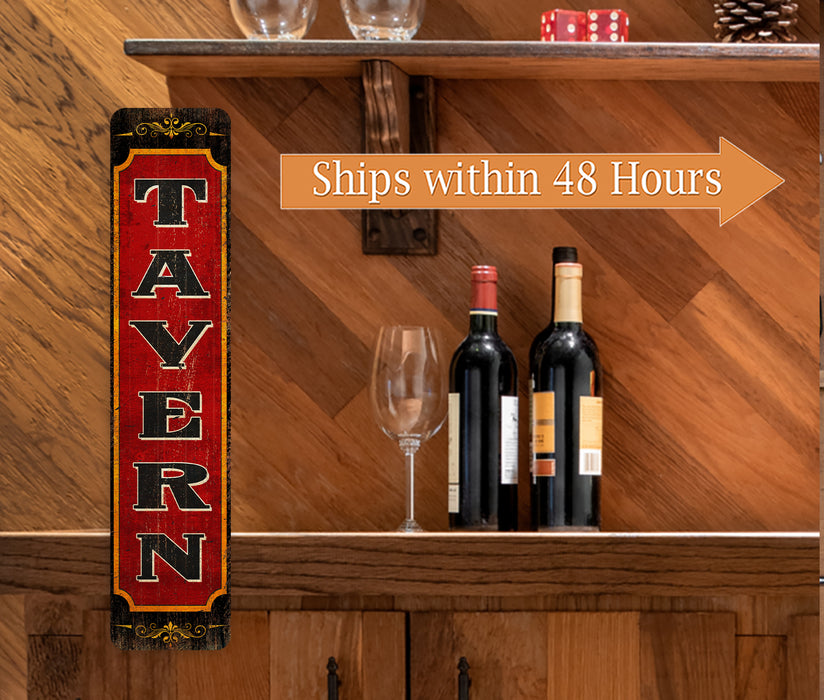 Tavern Bar Sign Pub Saloon Decor Alcohol Speakeasy Home Bar Gift 4x18 104182001041