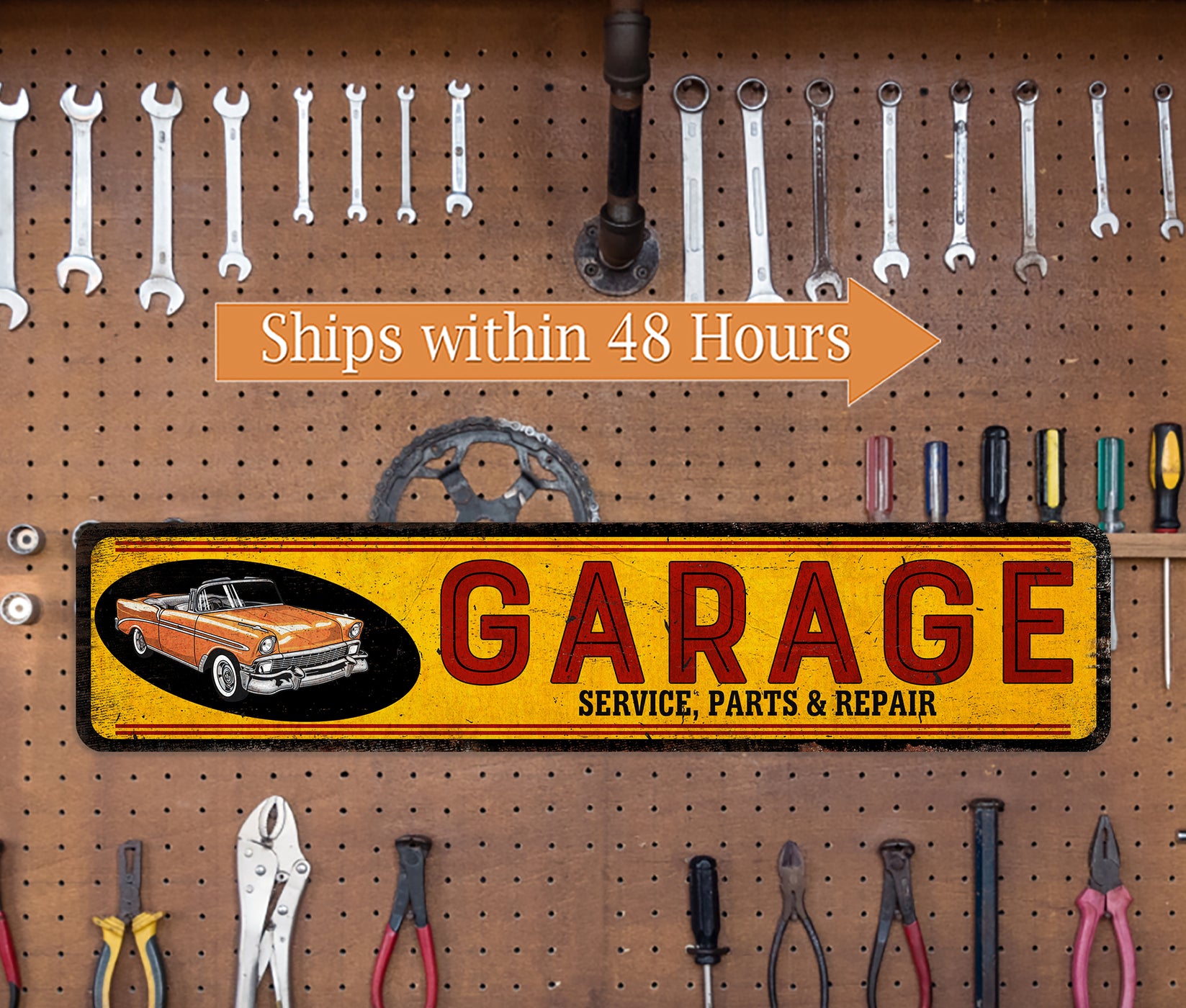 Garage Metal Sign | Auto Shop & Man Cave Decor — Chico Creek Signs
