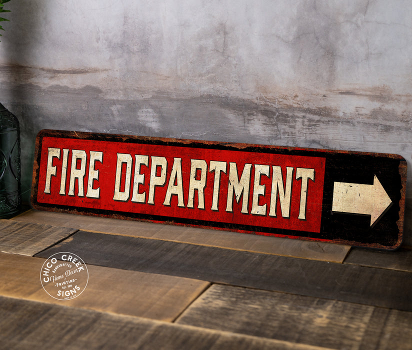 Fire Department Sign Fire Station Decor Firemen 104182001054