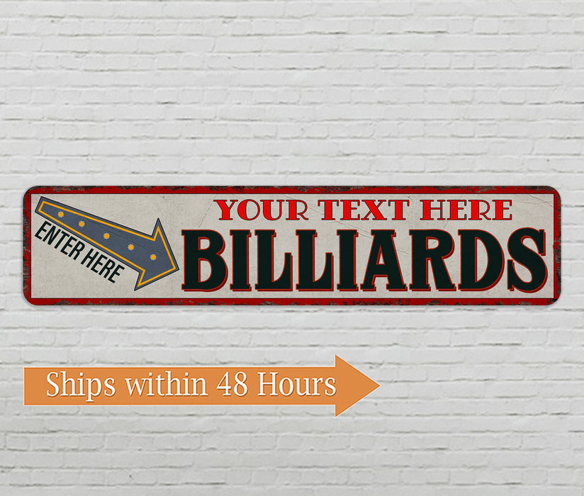 Personalized Billiards Room Pool Hall Sign 104182002001
