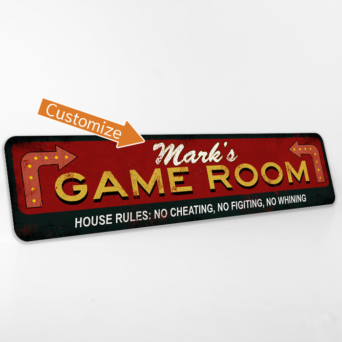 Personalized Family Game Room Sign 104182002002