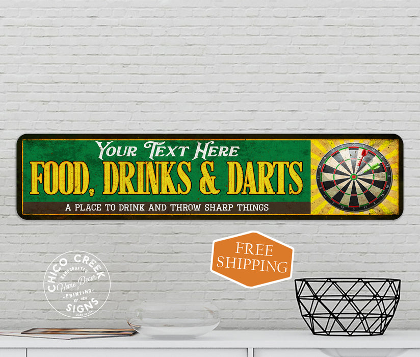 Personalized Dart Board Room Sign 104182002004