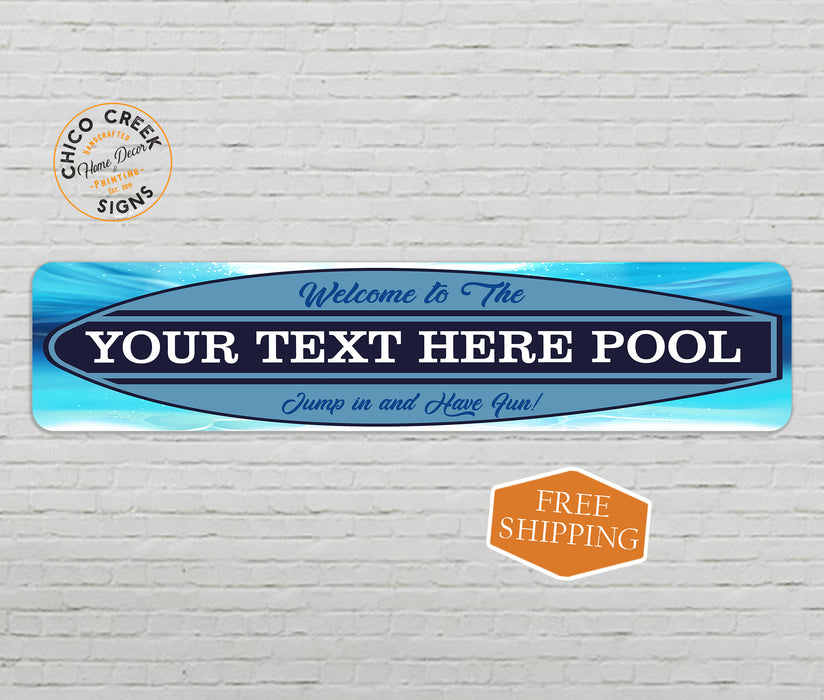 Personalized Welcome to The Family Swimming Pool 104182002006