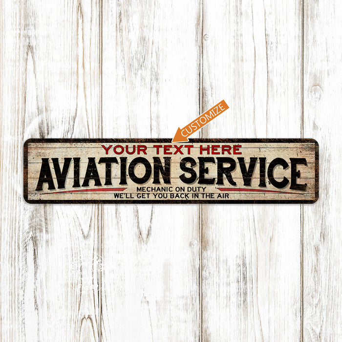 Personalized Airport Aviation Service Sign 104182002012