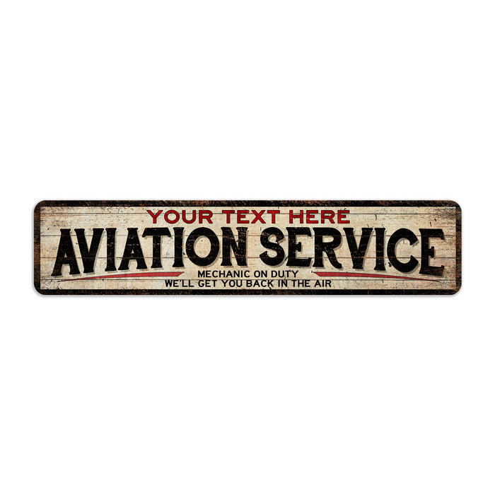 Personalized Airport Aviation Service Sign 104182002012