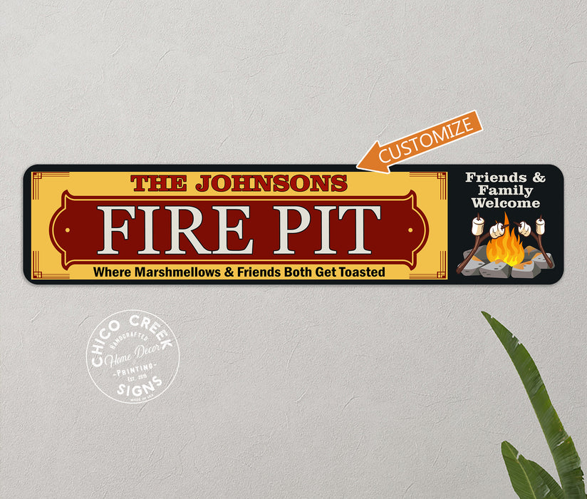Personalized Fire Pit BBQ Sign 104182002013