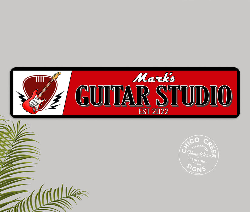 Personalized Guitar Studio Music Room Sign 104182002020