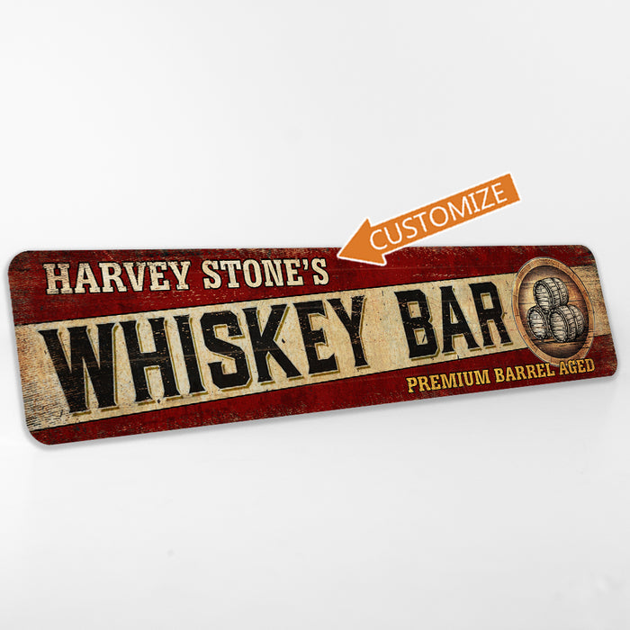 Personalized Whiskey Bar Sign 104182002036