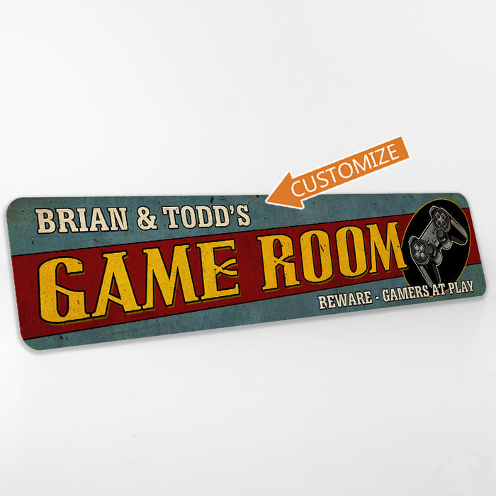 Personalized Game Room Decor Sign Family Rec Room Video Games Board Games Cards Pool Arcade 104182002038