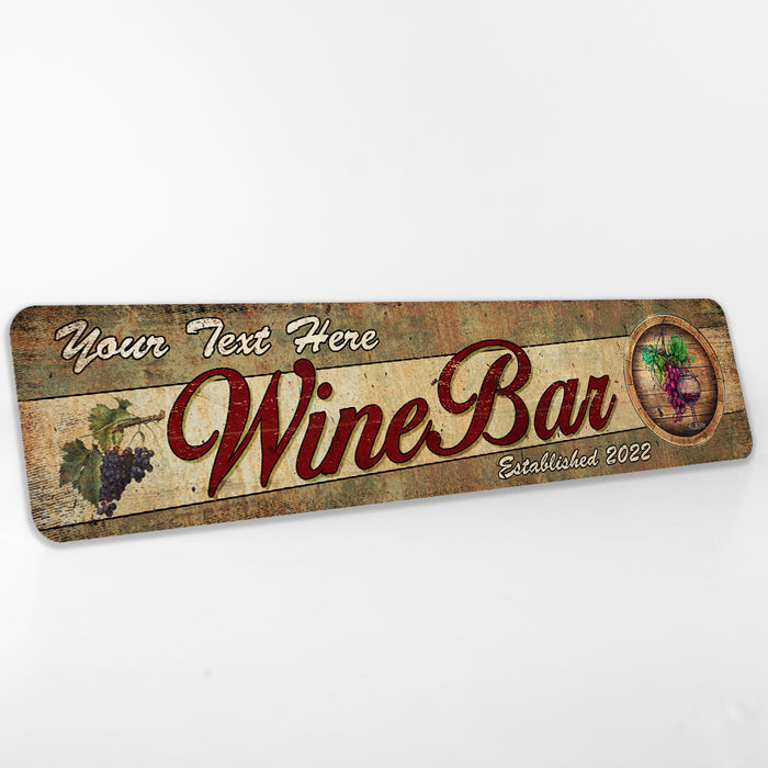 Personalized Wine Bar Alcohol Sign 104182002039