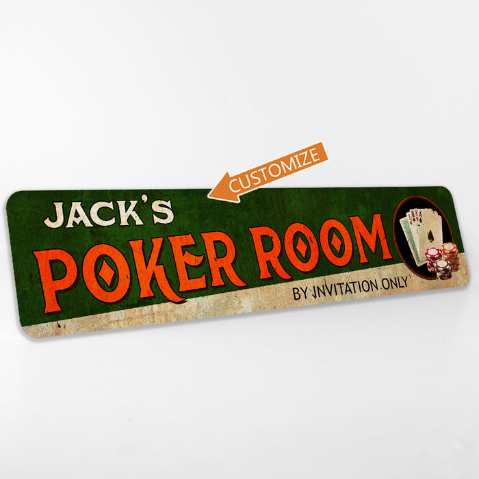 Personalized Poker Room Sign 104182002046