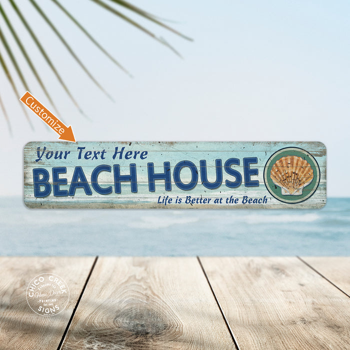 Personalized Beach House Shell Sign 104182002048