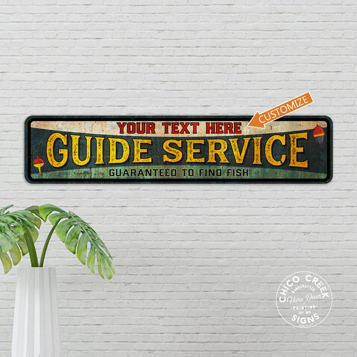 Personalized Fish Guide Service Sign 104182002055