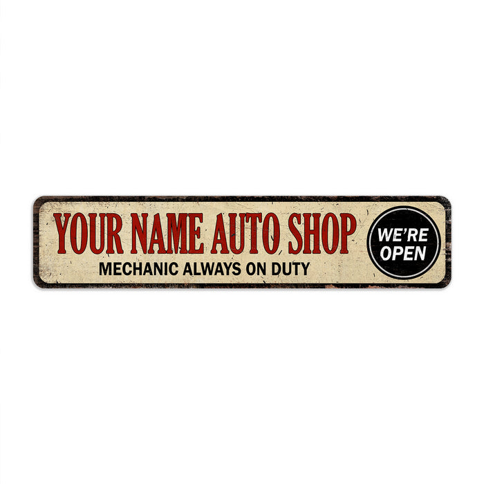 Personalized Name Auto Shop Sign 104182002059