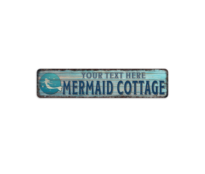 Personalized Mermaid Cottage Sign  Beach House Decor Surf 104182002063
