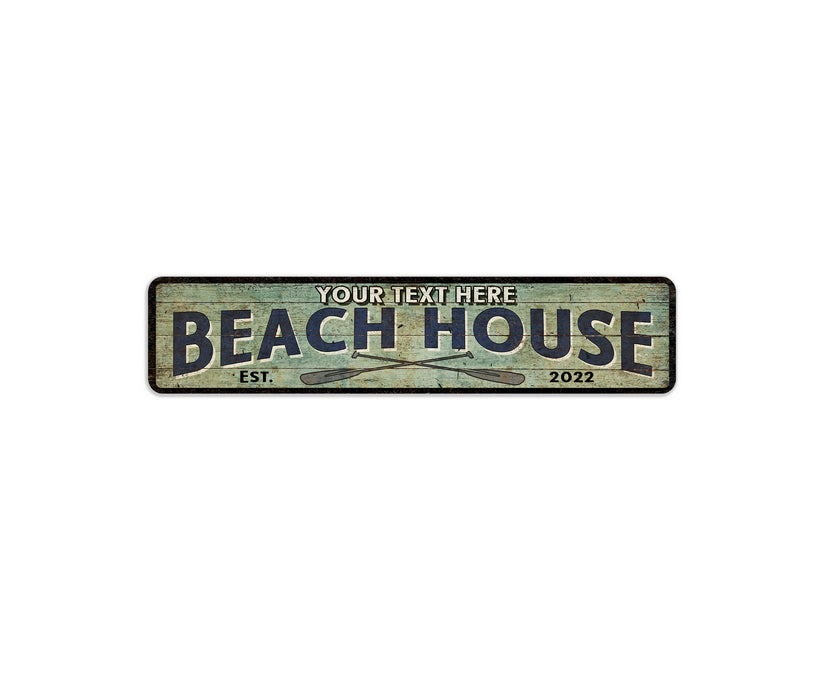 Custom Beach House Sign Beach Home Decor Lake River