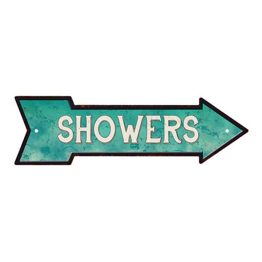 Showers Rt Arrow Vintage Looking Beach House Metal Sign 5x17 205170001015