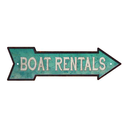 Boat Rentals Rt Arrow Vintage Looking Beach House Metal Sign 5x17 205170001016