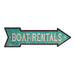 Boat Rentals Rt Arrow Vintage Looking Beach House Metal Sign 5x17 205170001016