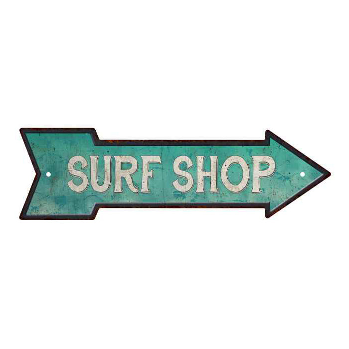 Surf Shop Rt Arrow Vintage Looking Beach House Metal Sign 5x17 205170001018