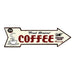Fresh Brewed Coffee Rt Arrow Vintage Looking Metal Sign 5x17 205170002001