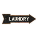 Laundry Black Rt Arrow Vintage Looking Metal Sign 5x17 205170003006