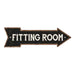Fitting Room Black Rt Arrow Vintage Looking Metal Sign 5x17 205170003013