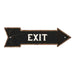 Exit Black Rt Arrow Vintage Looking Metal Sign 5x17 205170003016