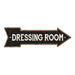 Dressing Room Black Rt Arrow Vintage Looking Metal Sign 5x17 205170003020