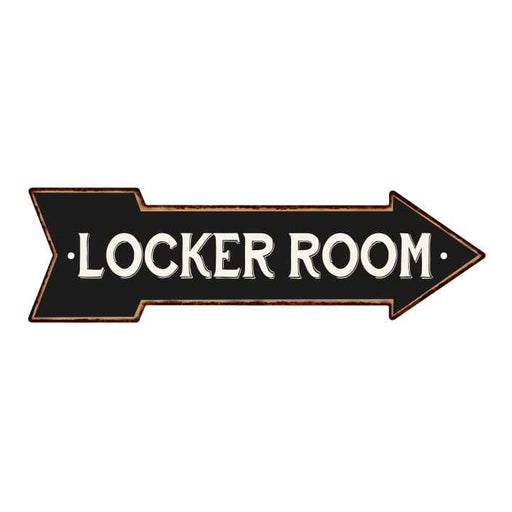 Locker Room Rt Arrow Vintage Looking Metal Sign Distressed 5x17 205170003025