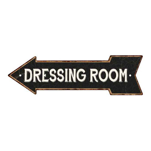 Dressing Room Left Arrow Vintage Looking Metal Sign 5x17 205170004001