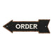 Order Left Arrow Vintage Looking Metal Sign 5x17 205170004003