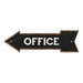 Office Left Arrow Vintage Looking Metal Sign 5x17 205170004006