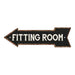 Fitting Room Left Arrow Vintage Looking Metal Sign 5x17 205170004008