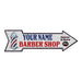 Your Name Barber Shop Rt Arrow Vintage Looking Metal Sign 5x17 205170007001
