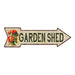 Garden Shed Metal Sign 5x17 Arrow Garden Flowers Gift Shed 205170008001