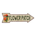 Flower Patch Metal Sign 5x17 Arrow Garden Flowers Gift Shed 205170008011