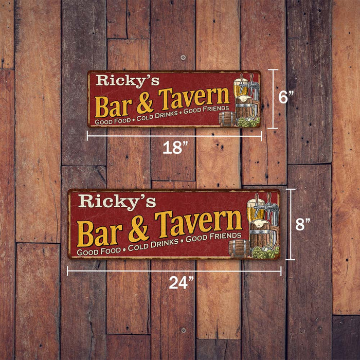 Personalized Bar and Tavern Red Chic Sign Man Cave Decor Gift 106180002001