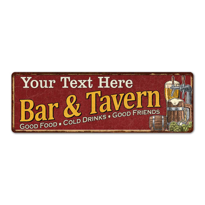 Personalized Bar and Tavern Red Chic Sign Man Cave Decor Gift 106180002001