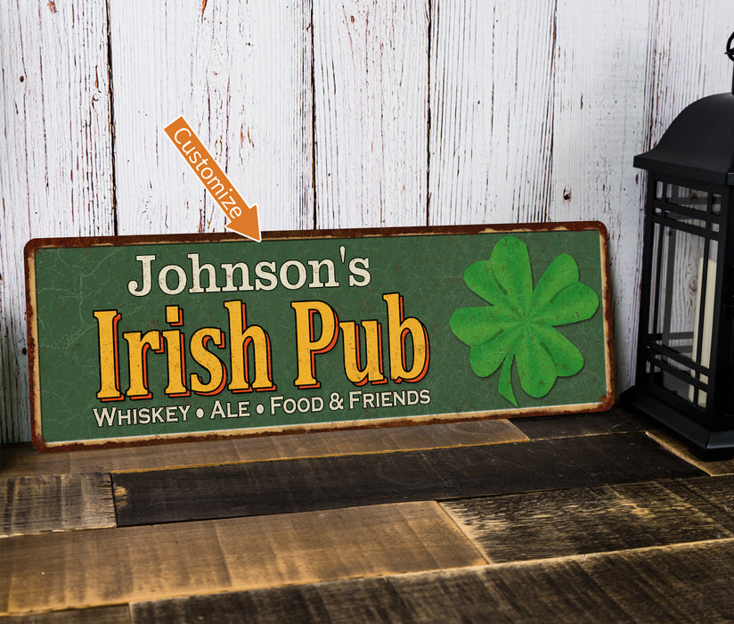 Personalized Irish Pub Metal Sign Bar Man Cave 106180010001