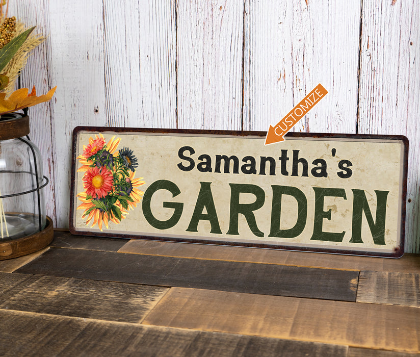 Personalized Garden Flower Chic Decor Sign Gift 106180017001