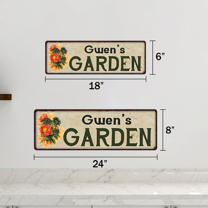 Personalized Garden Flower Chic Decor Sign Gift 106180017001