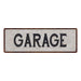 Garage Vintage Look Reproduction Black on White 8x24 Metal Sign 106180023012