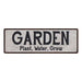 Garden Vintage Look Reproduction Black on White 8x24 Metal Sign 106180023030