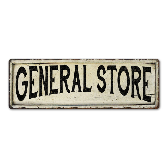 General Store Metal Sign Vintage Look Farmhouse Decor 106180028179